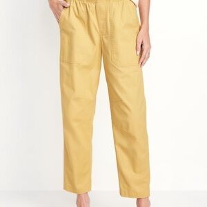 Yellow high waisted pulla utility pants
